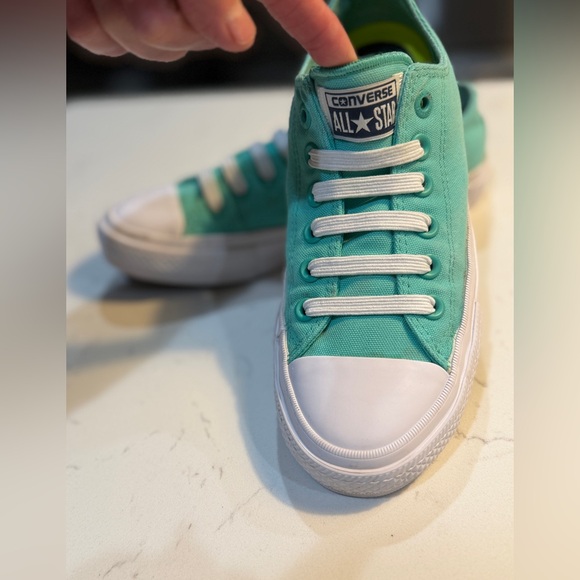 Converse All Star Chuck Taylor Unisex Turquoise Low Tops - Unisex Women: 7 Men:5 - Picture 3 of 13